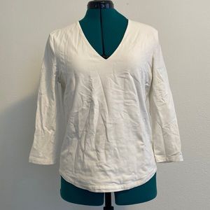 V Neck Jones New York 3/4 sleeve basic tee